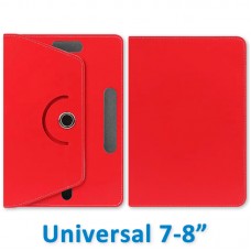 Capa Universal Giratória Tablet 7-8" Polegadas - Vermelha